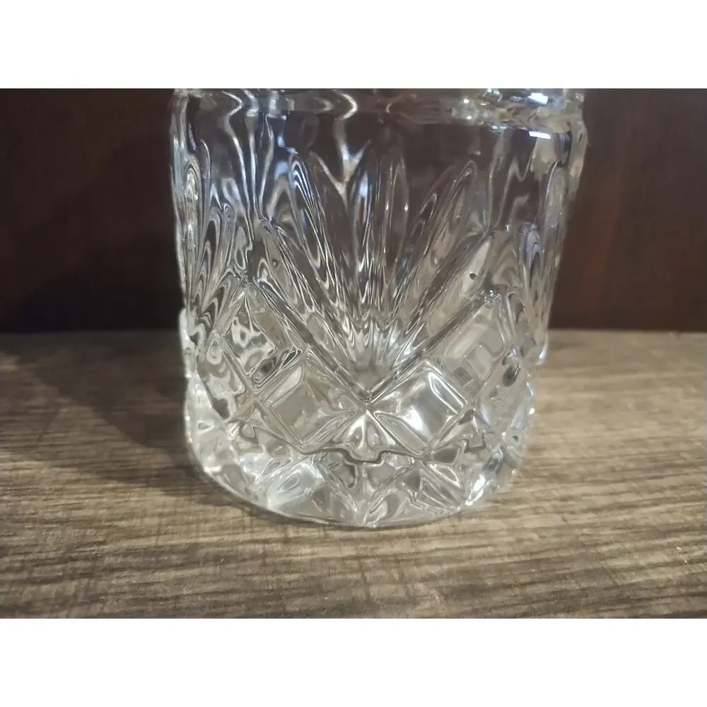 Crystal Biscuit Jar, Covered Candy Dish, Elegant Cut Design, Pretty Home Gift